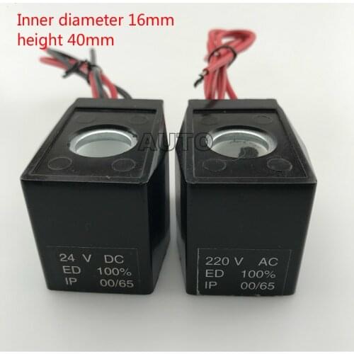 CKD Lead type plastic coil AB410E Solenoid water valve coil Inner diameter 16mm height 40mm
