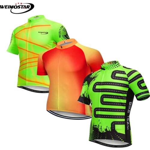 Weimostar 2019 PRO Team cycling jersey top bike shirt MTB Ropa Ciclismo Outdoor clothes men summer bicycling Maillot wear Green