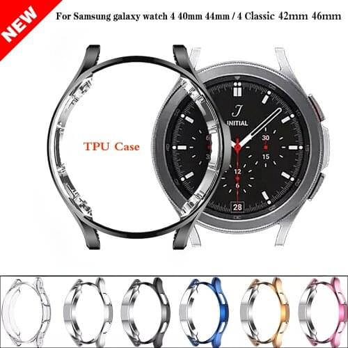 Protective Case for Samsung Galaxy Watch 4 40mm 44mm Watch4 Classic 42mm 46mm Soft TPU Protective Bumper Cases Watch Accessories