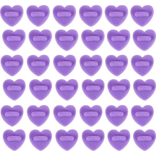 100PCS Pin Backs Rubber Heart Shaped Brooch Clasps Brooch Buckles Lapel Pin Backs Brooch Pins Bases Tie Tacks DIY Accessories