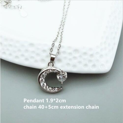 2019 Choker Moana Kolye New Collection 100% Crescent&heart Cz Necklaces Pendant For Women Fashion Jewelry