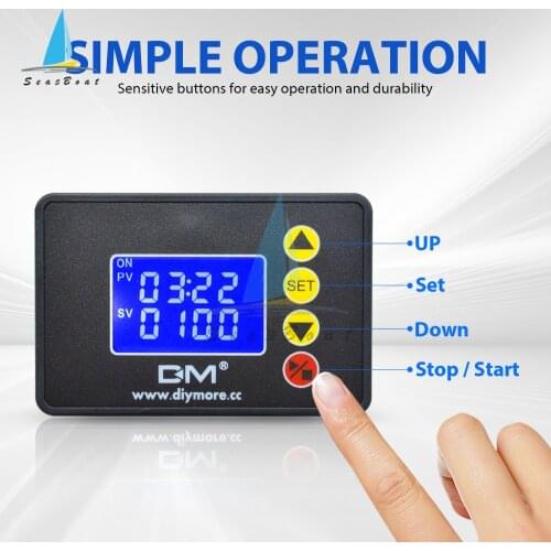 AC 110-220V DC 12V 24V 1.37'' LCD Display Microcomputer Time Controller Delay Relay Module Digital Cycle Timer Relay Switch