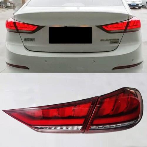 1Set Car Styling LED Tail Lamp DRL Tail Light Dynamic Signal Brake Reverse auto Accessories For Hyundai Elantra 2017 2018 2019