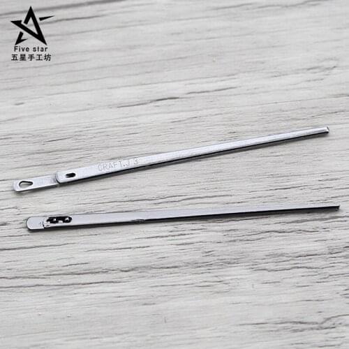 10pcs/set Sewing Stitches Leather Needle DIY handmade Lacing Threading Two Prong Steel Needle Craft tool