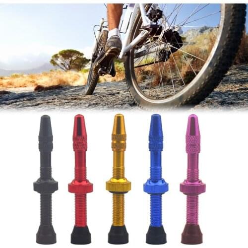 2PC 48mm Tubeless Presta Valves Mouth Tools For MTB Mountain Road Bike Bicycle Accessories Fit In With Your Bikes Colour Scheme