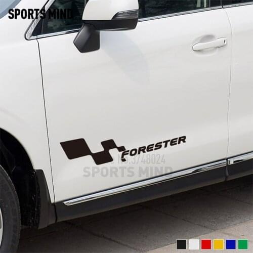 3 Pairs SPORTS MIND Vinyl Car Styling For Subaru Forester Exterior Accessories JDM Car Door Side Sticker Decal Automobiles