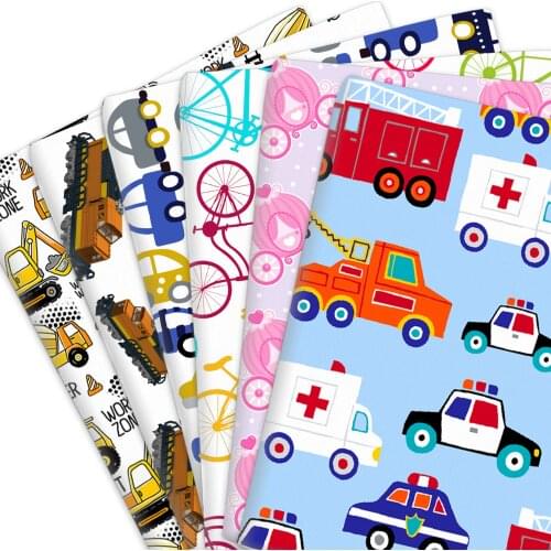 50*145cm Car 100% Pure Cotton Or Polyester Cotton Fabric Material Patchwork Sewing Quilting Fabric Needlework DIY Cloth