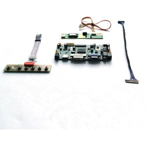 For HT121X01 HT12X11 1024*768 12.1" VGA+DVI keyboard 1CCFL LCD panel LVDS 20Pins M.NT68676 screen controller board DIY kit