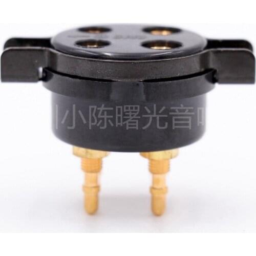 CMC Bakelite 4 Pin Electronic Socket 4PIN Socket Original Genuine 300B 2A3 801 811 Brass Gold-plated Foot