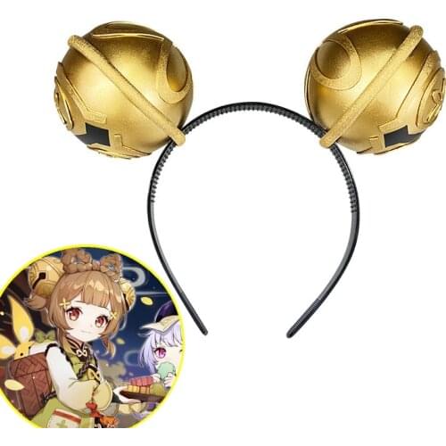 Game Genshin Impact Yaoyao yao yao Headwear Golden Bell Ball Hairpin Hair Clip Hair Accessory Props Cosplay