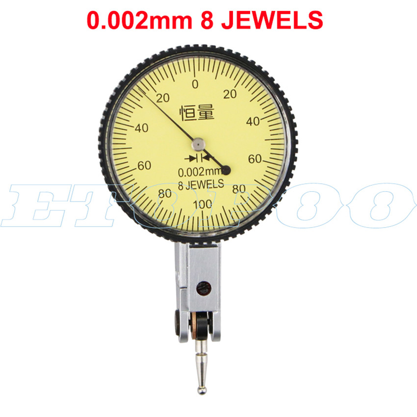0-0.2mm 0.002mm 7Jeweld Miron Dial Test Indicator 0-0.8mm 0.01mm dial indicator dial Level Gauge Scale Precision Metric Dovetai