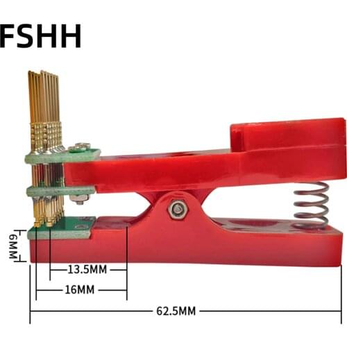 Test Burning fixture 2.54mm Test stand PCB clip pogo pin Debug Download Program Burn spacing 6p 6pin 12pin