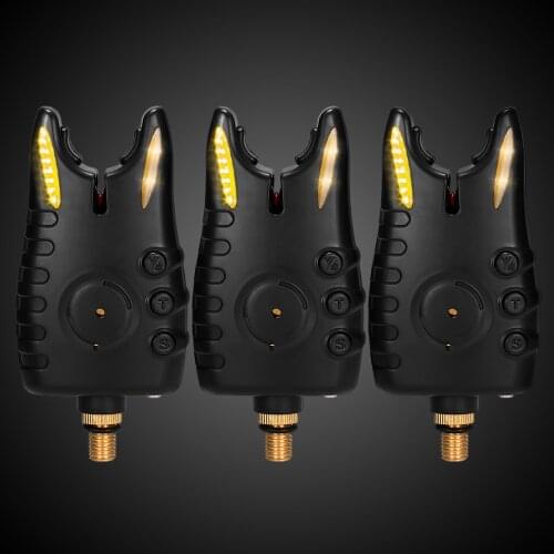 Lixada Fishing Bait Alarm Set Fishing Bait Alert Set Luminous Fishing Bait Indicator Digital Fishing Alert Kit with Case