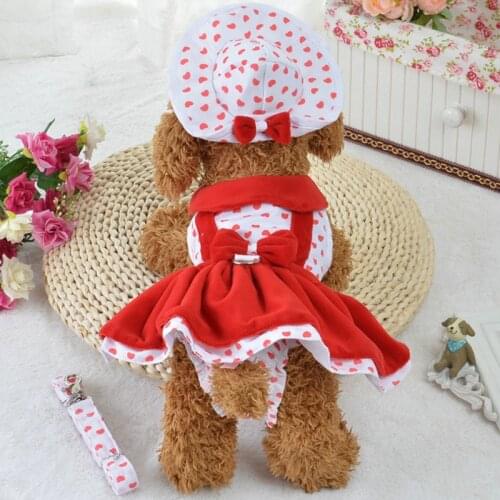 Summer Pet Dog Clothes for Small Dogs Cozy Cotton Dog Dress Chihuahua Skirt Puppy Cat Clothing Wedding Dresses Sweet Pets Suit