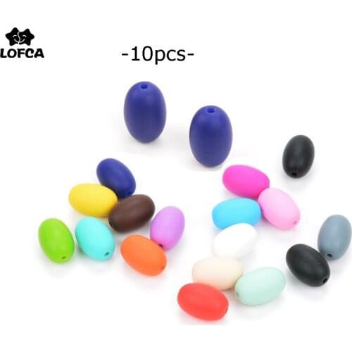 LOFCA 10pcs Grape Silicone Bead Teething BPA Free Food Grade Silicone Teether Soft Toy For Baby Teeth Chew Pendant Teether Bead