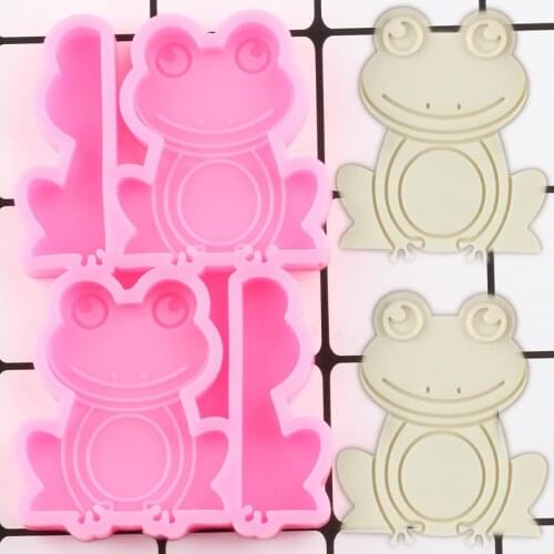 Frog Straw Topper Silicone Mold Custom Keychain Jewelry Making Epoxy Resin Molds Chocolate Candy Fondant Cake Decorating Tools