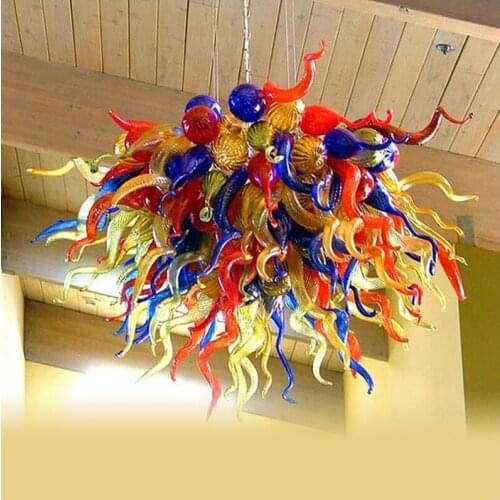 Modern Art Deco Mouth Blown Glass Chandelier Lightings European Style Mouth Blown Glass Chandeliers