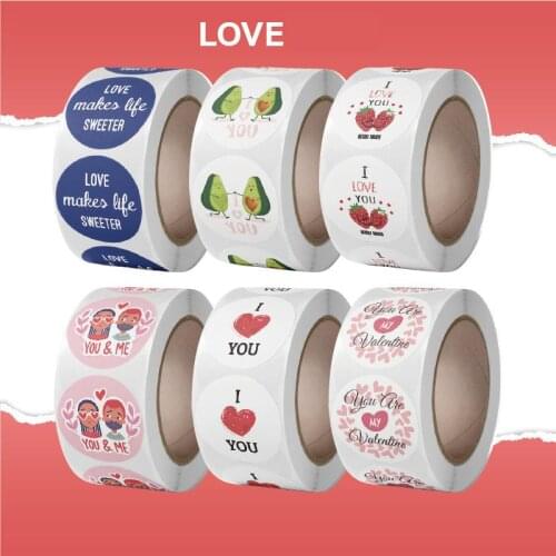 I Love You Stickers Seals Labels 500pcs Paper Adhesive Sticker for Valentines Day Card Gift Envelopes Boxes,Wedding Anniversary