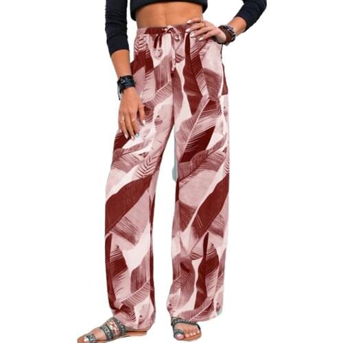 2021 New Autumn Women Pants Pocket Sweat Absorbent Lightweight Pants Summer Casual Wide Leg Women Pants Travel Streetwear