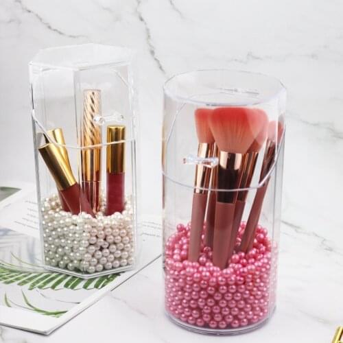 Acrylic Makeup Brush Holder Makeup Organizer Cosmetic Holder Lipstick Pencil Storage Container Transparent Storage Box Holder