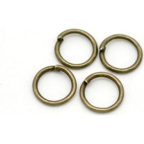 DoreenBeads 1000PCs Antique Bronze Open Jump Rings 7mm(2/8") (B20125), yiwu
