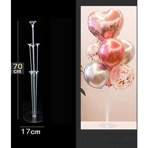 7Tubes Balloon Stand Holder PVC Stitching Style Lengthen Balloon Pillar Happy Birthday Ballon Kids Wedding Party Decoration