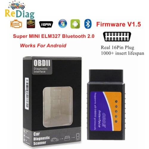 Firmware 1.5 Without PIC18F25K80 ELM327 V1.5 OBD2 Bluetooth2.0 Diagnostic Interface ELM 327 V1.5 Hardware Support More Car