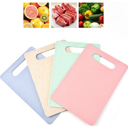 1PCS Cutting Board Wheat Straw Vegetable Meat Chopping Board Hanging Hole Prevention Kitchen Accessory Garlic Grinding
