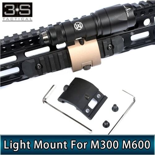 Tactical M300 M600 Tactical Flashlight Mount For Picatinny Rail M600C M600DF Scout Light Mount M300A Flashlight