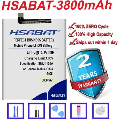 Top Brand 100% New 3800mAh Battery for General Mobile G005 in stock