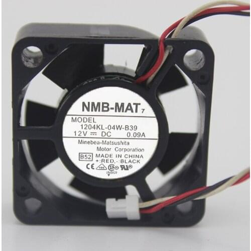 30mm cooling fan 3cm Original For NMB 1204KL-04W-B39 12V 0.09A 3CM 3010 3-line silent cooling fan