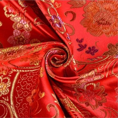 Yard dyed jacquard brocade fabric for quilting patchwork felt DIY sewing dress women clothing skirt by meter