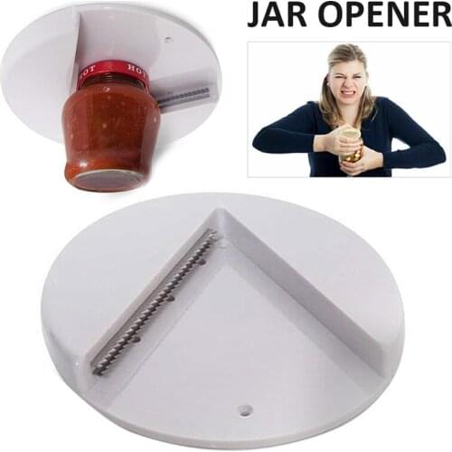 1pc Jar Opener Under Kitchen Cabinet Counter Top Lid Remover Arthritis Can Opener For Kitchen Accessories