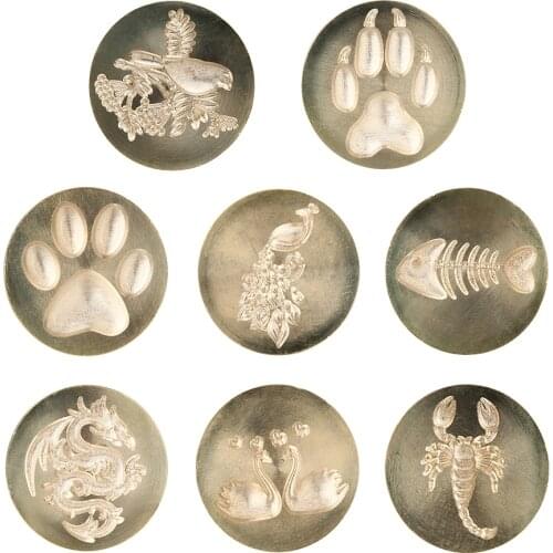 1PC Vintage Wax Seal Head 3D Animal Craft Tools Sealing Wax Stamps Head Fire Lacquer Handmade Album DIY Scrapbooking Art