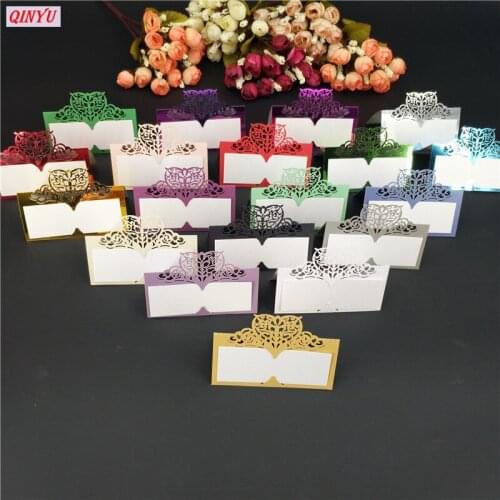 10Pcs Table Cards Laser Cut Paper Vine Seat Cards For Wedding Party Favors Decoration Name Place Cards 5Z