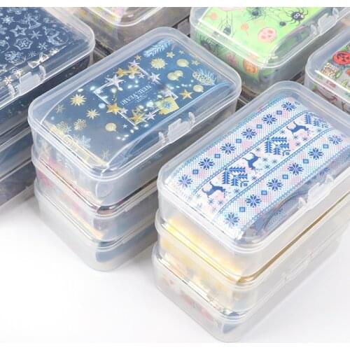 10Pcs Snowflake Christmas Mix Nail Art Transfer Foil Stickers Decoration Nail Art Decals Design For Nails Wraps DIY Set Folie