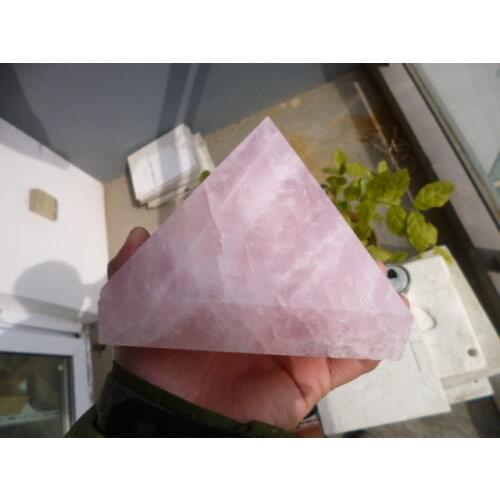 2193g(4.83 lb) Natural Rose Quartz Crystal Pyramid Healing