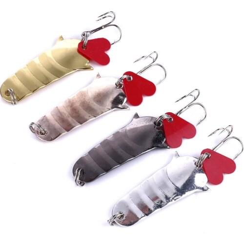 4pcs Fishing Lures Spoon Bait Metal Sequins Lure Iscas Artificias Hard Bait Fresh Water Bass Pike Bait Fishing Accessories