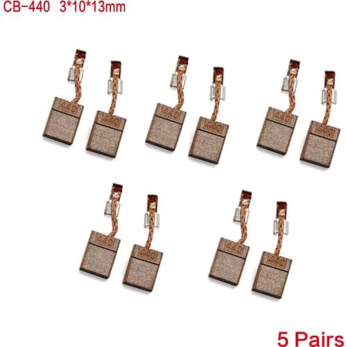 5Pairs CB440 Carbon Motor Brushes For Makita CB-440 / CB-448 / CB-436/195021-6/194427-5/194159-4 BTS130RFE DHP446RFE DCPB16