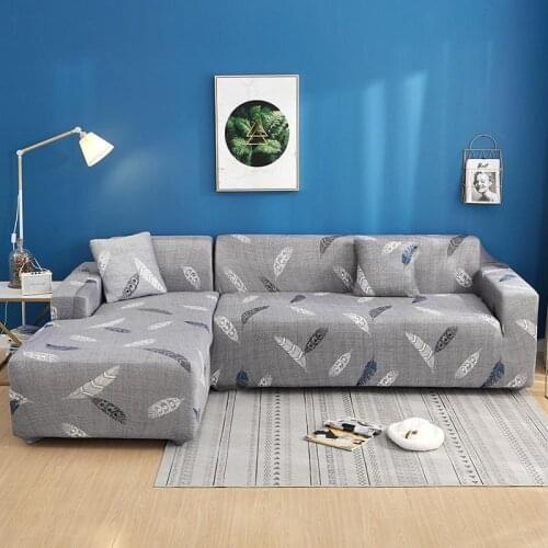 50 Gray feather printed sofa covers for living room couch cover corner sofa cover chairlong cover for sofa elastic