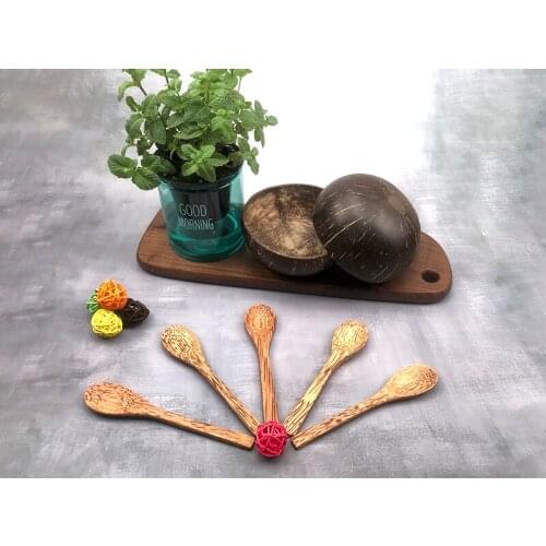 Pure natural coconut bowl spoon wooden material craftsmanship fine kitchen set rice bowl pasta bowl salad bowl food all-match