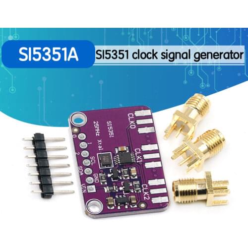 DC 3V-5V CJMCU-5351 Si5351A Si5351 I2C Clock Generator Breakout Board Module Signal Generator Clock 8KHz-160MHz For Arduino