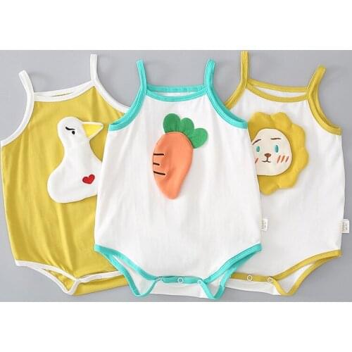 Baby Girl Clothes Newborn Summer Cotton Outfits Baby Girl Sleeveless Romper Jumpsuits Infant Outfit For 0-2Y Kids One-Pieces