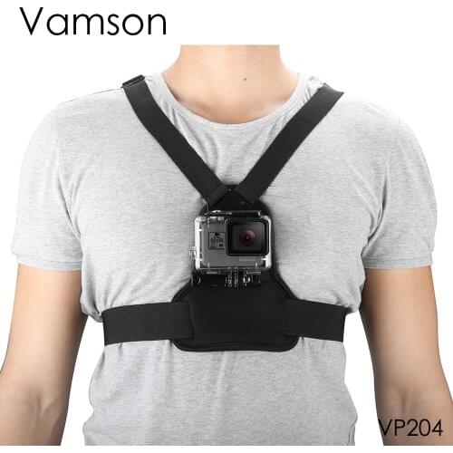 Vamson Elastic Body Harness Strap Chest Strap Mount Double Shoulder Accessories for GoPro9 8 7 6 5 Pectoral Girdle Band VP204