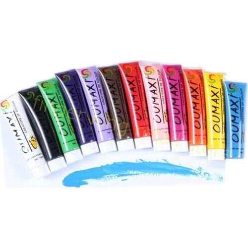 Finger Angel 12pcs 12ml Nail Paint Multi Surface 3D Paint OUMAXI Nail Art Paint Fashion 12 Different Colors Nail Paint Tools