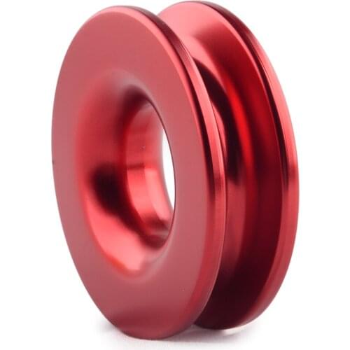Red Recovery Block-Snatch Snatch Ring Pulley 41000lb Aluminum Alloy Fit For 3/8 1/2" Rope Car Accessories