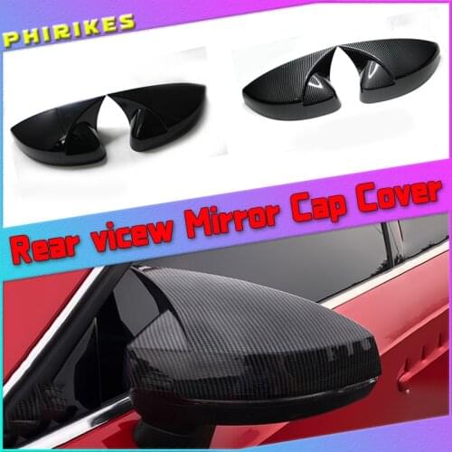 Pair for Audi A3 S3 8V RS3 Side Wing Mirror Covers Caps (Carbon Look) 2017 Replace 2015 2016 2018 2013 2014 2019
