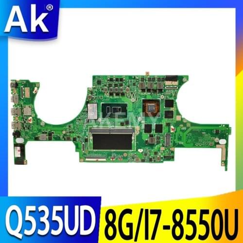 Mainboard For ASUS ZenBook Flip 15 UX561U Q535UD Q535U UX561UD Q535UD-BI7T11 Laptop motherboard 8G/I7-8550U GTX1050 (V2G)