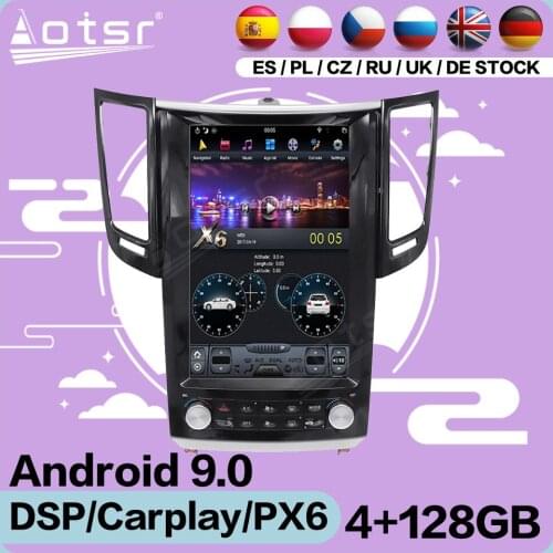 128G Tesla Screen Multimedia Stereo Android 9.0 Player For Infiniti FX35 2009 2010 2011 2012 2013 GPS Navi Audio Radio Head Unit