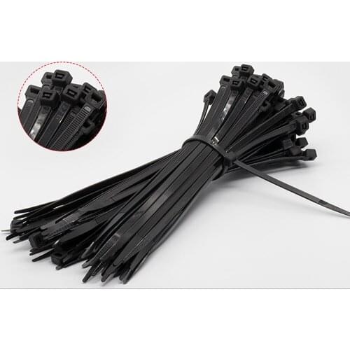 3 * 150mm & 3 * 200mm nylon cable tie white black 2.5mm wide self-locking strap fastener wire and cable various specifications
